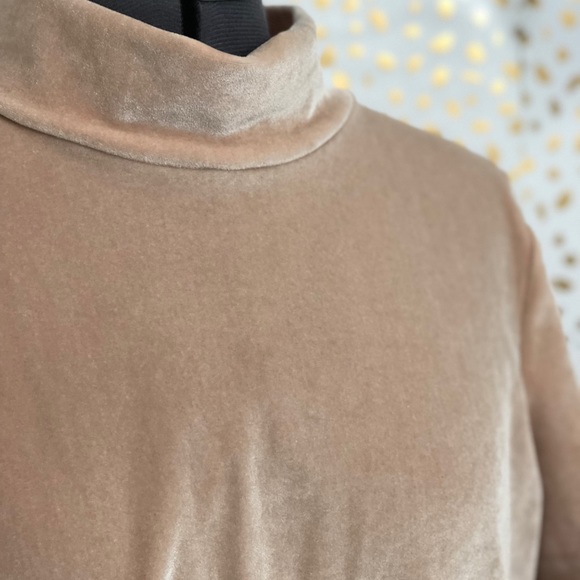 Madewell Women’s Velvety Mock-neck Top in Peach Pink - Picture 6 of 8